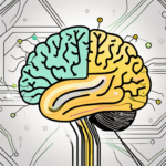 A human brain and nervous system highlighting the vagus nerve