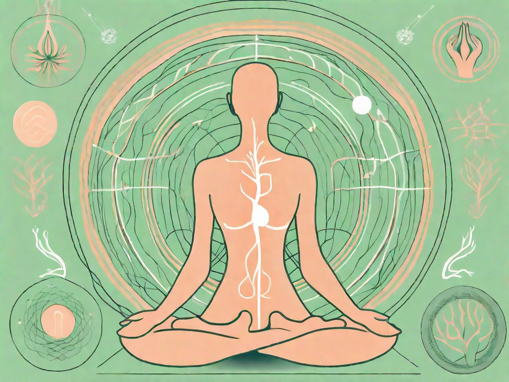 A human body silhouette highlighting the path of the vagus nerve