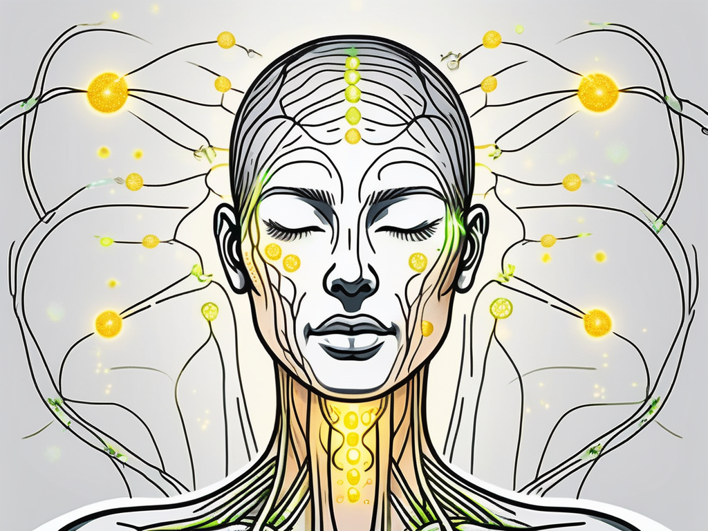 The vagus nerve in a human body