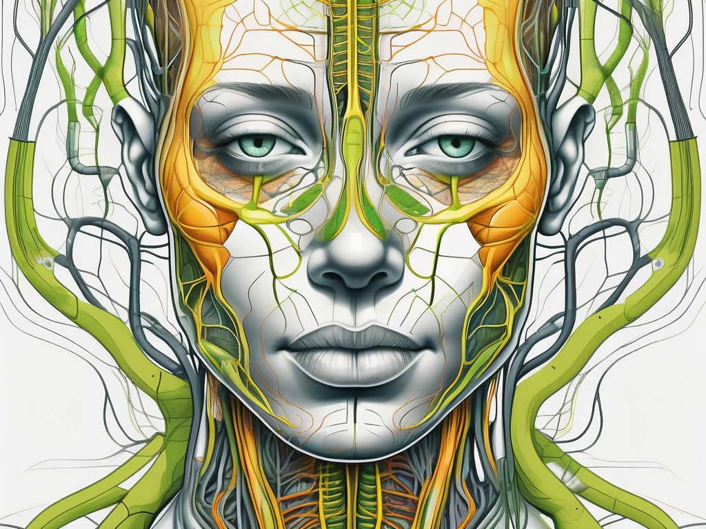 A detailed cross-section of the human head and neck