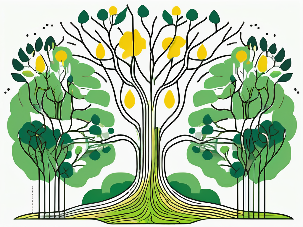 A serene landscape with a large