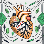 The human heart connected to the vagus nerve