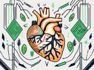 The human heart connected to the vagus nerve