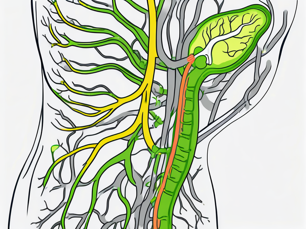 The vagus nerve in relation to the digestive system