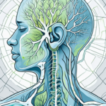 A cross-section of the human neck showing the vagus nerve