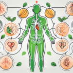 The human body highlighting the vagus nerve