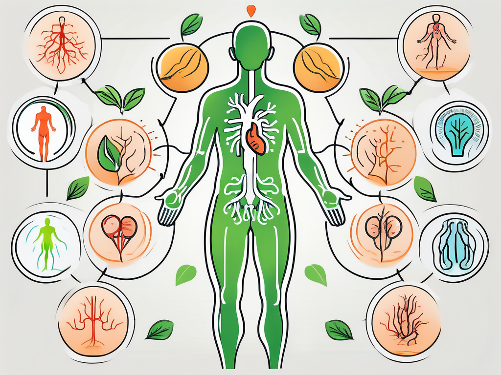 The human body highlighting the vagus nerve