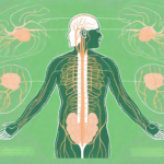 The human body showing the path of the vagus nerve