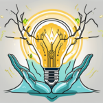 An ice cube gently touching a stylized representation of the vagus nerve