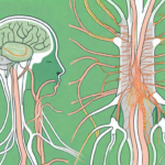 The human nervous system highlighting the vagus nerve