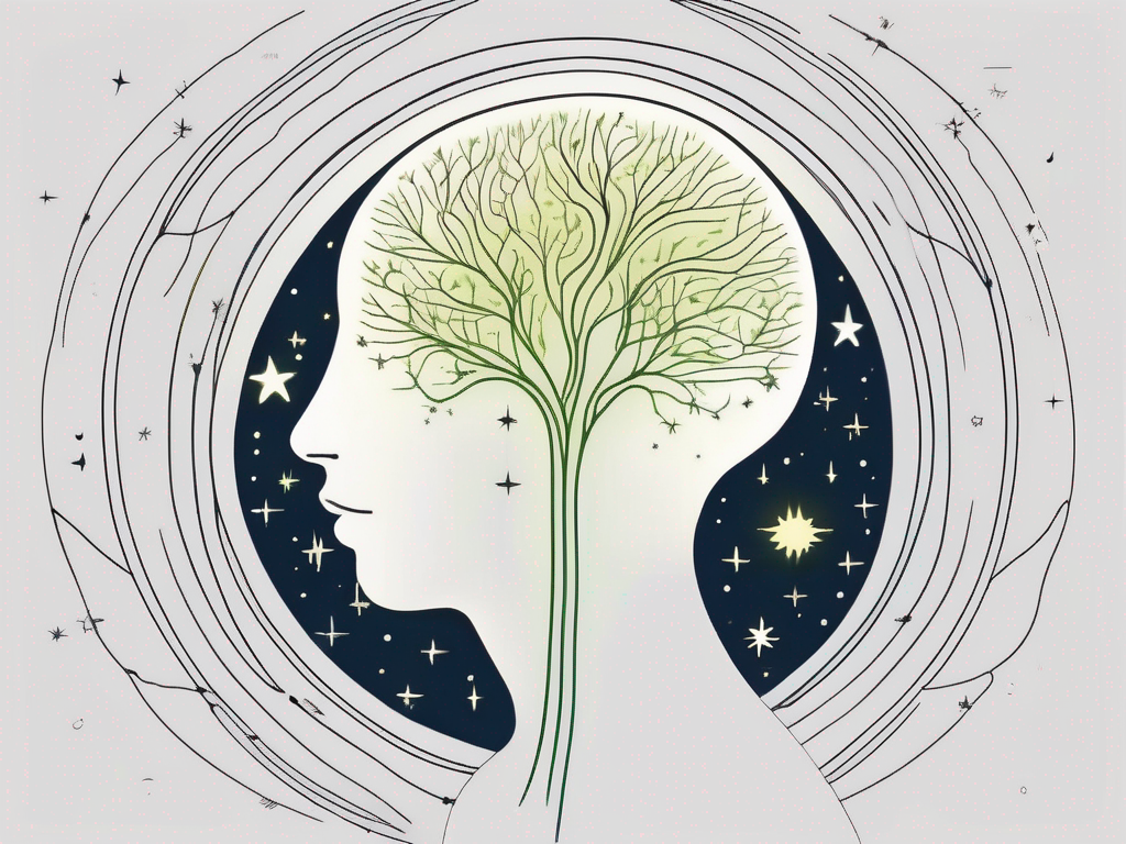 A human silhouette with focus on the nervous system