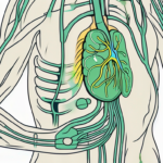 A vagus nerve stimulation device connected to a stylized representation of the vagus nerve