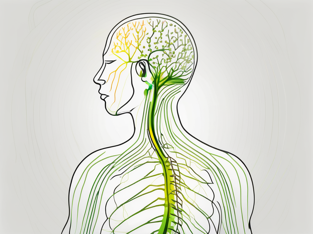 A human silhouette highlighting the acupuncture points related to the vagus nerve