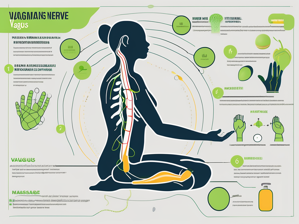 A human silhouette showing the path of the vagus nerve