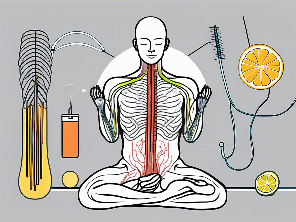 A cross-section of the human neck showcasing the vagus nerve