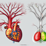 The vagus nerve in relation to the human heart and blood vessels