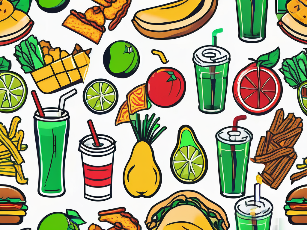 Various unhealthy foods