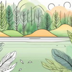 A serene landscape with elements symbolizing relaxation