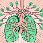 The human body focusing on the vagus nerve extending from the brain to the heart
