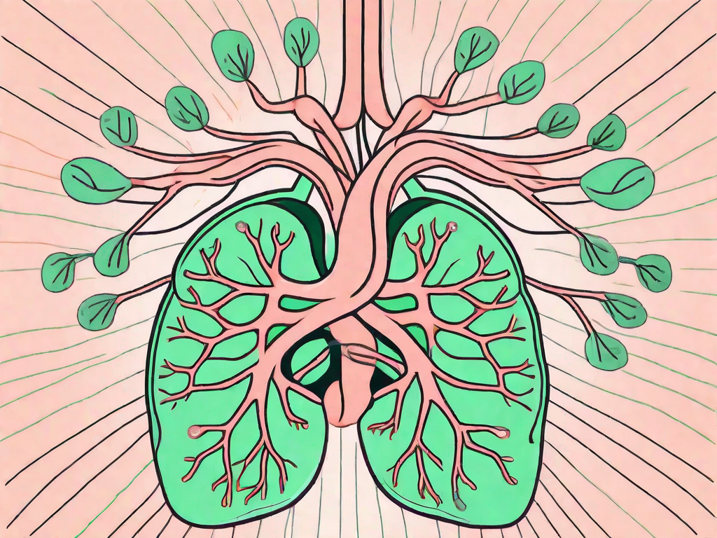 The human body focusing on the vagus nerve extending from the brain to the heart