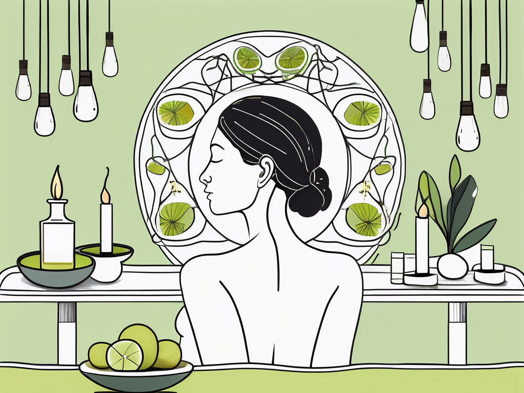 A calming spa-like setting with a focus on a massage table