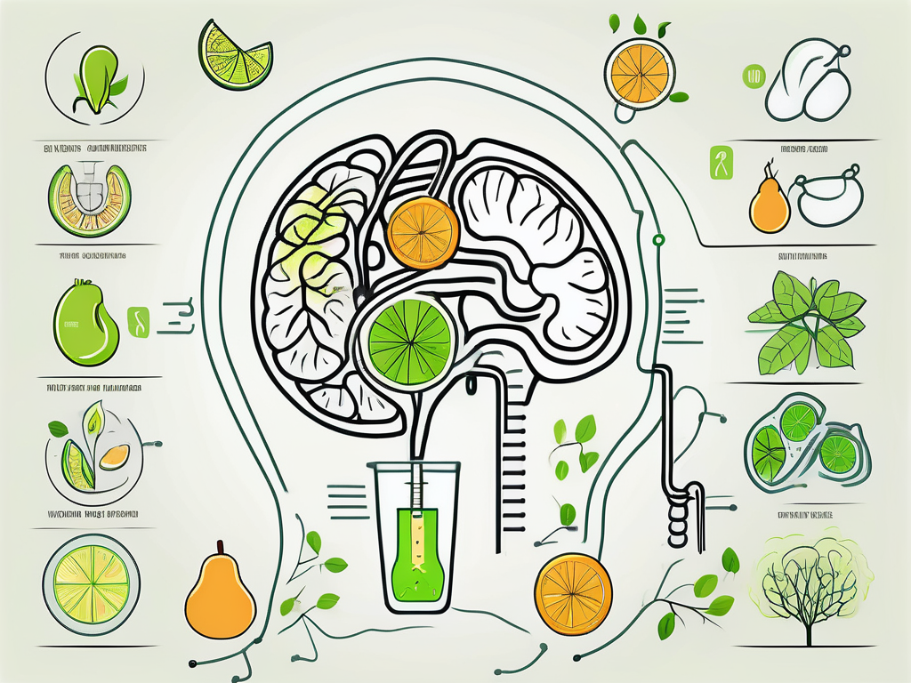 The human digestive system with a focus on the stomach and the vagus nerve