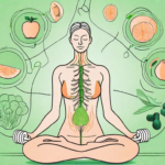 The vagus nerve highlighted in a human body