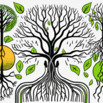 The vagus nerve as a tree with branches reaching various organs in the body