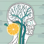 An ice pack placed on a stylized representation of the vagus nerve