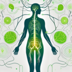 A human body silhouette highlighting the pathway of the vagus nerve