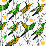 A hummingbird intertwining with a stylized depiction of the vagus nerve