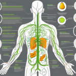 The human body highlighting the pathway of the vagus nerve