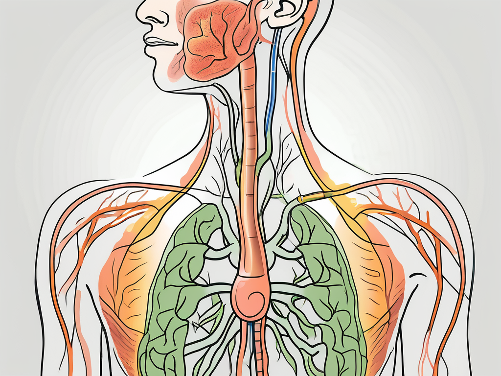 The vagus nerve in relation to the digestive system