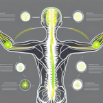 A spine with the vagus nerve highlighted