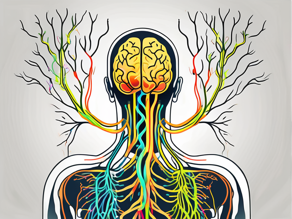 The vagus nerve in a human body