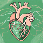 The human heart connected to the vagus nerve