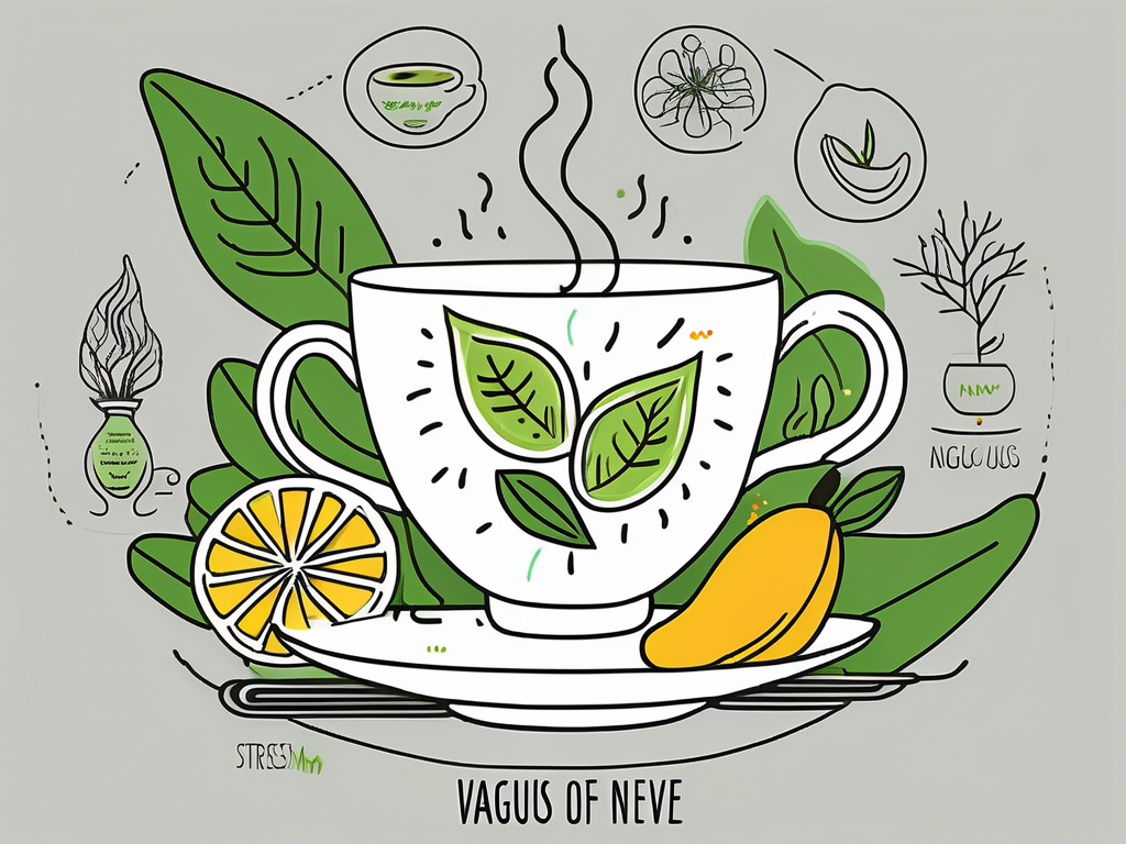 The human digestive system with a focus on the vagus nerve