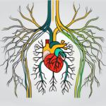 The human nervous system highlighting the vagus nerve