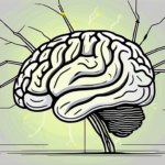 The human brain with the vagus nerve highlighted