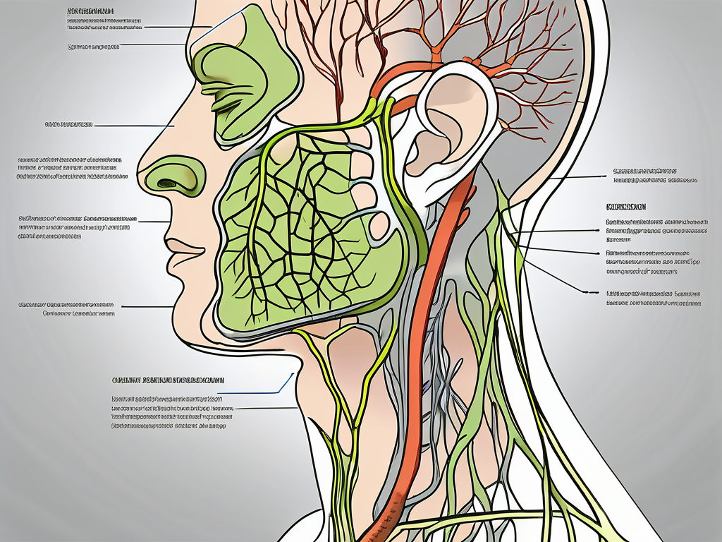 The human neck showing the vagus nerve in detail