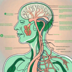 The vagus nerve in a human body