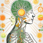 An acupuncture needle delicately placed on a stylized