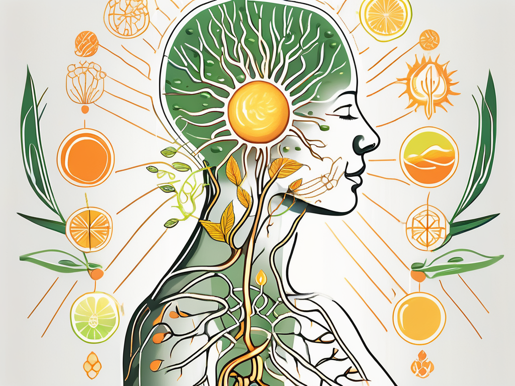 An acupuncture needle delicately placed on a stylized