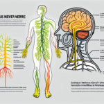 The vagus nerve in the human body highlighting areas that could be affected by diseases