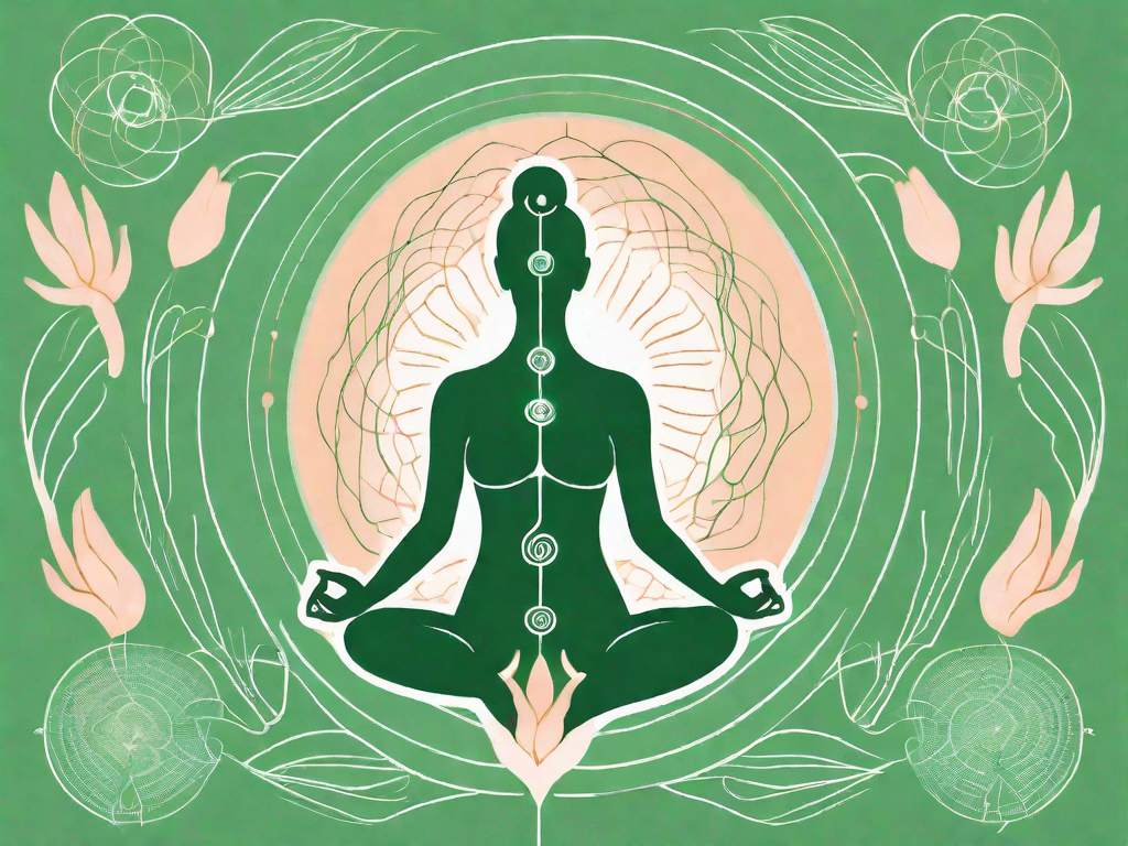 A human body silhouette highlighting the vagus nerve