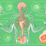 A damaged vagus nerve within a human body silhouette