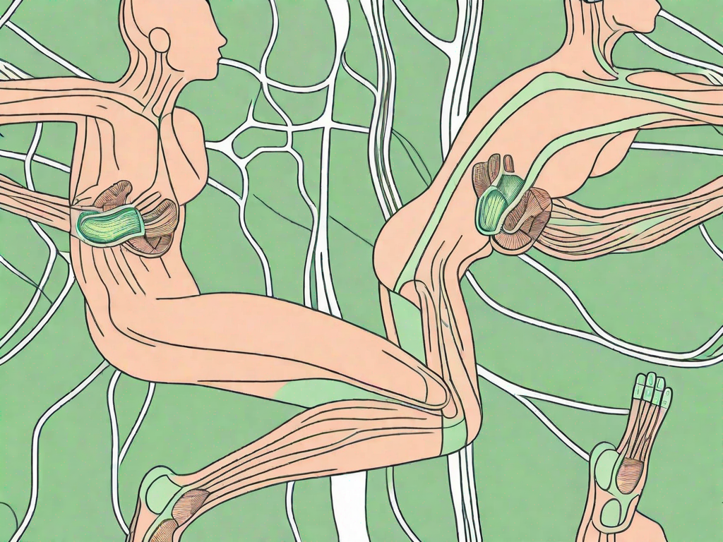 The human nervous system highlighting the vagus nerve