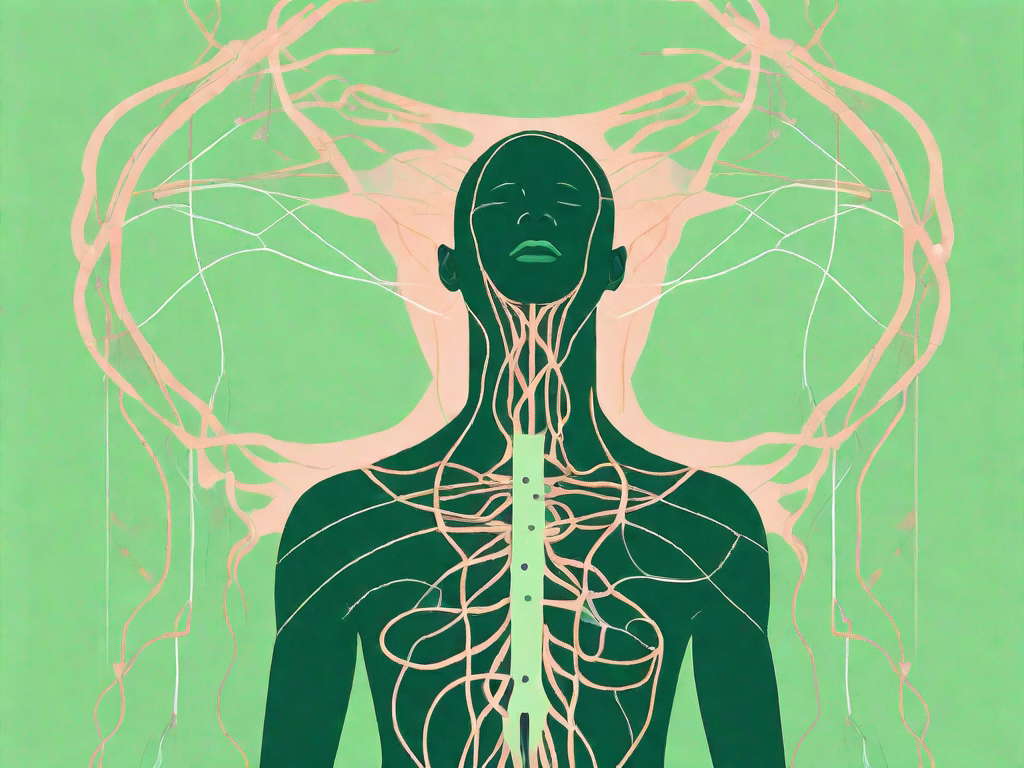 A stylized human silhouette