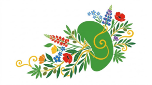 A flat vector folk-art illustration of a human spleen on a white background.