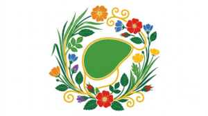A flat vector folk-art illustration of a human amygdala on a white background.